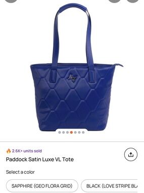 Lug Paddock Satin Luxe VL Tote Sapphire Blue